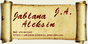 Jablana Aleksin vizit kartica